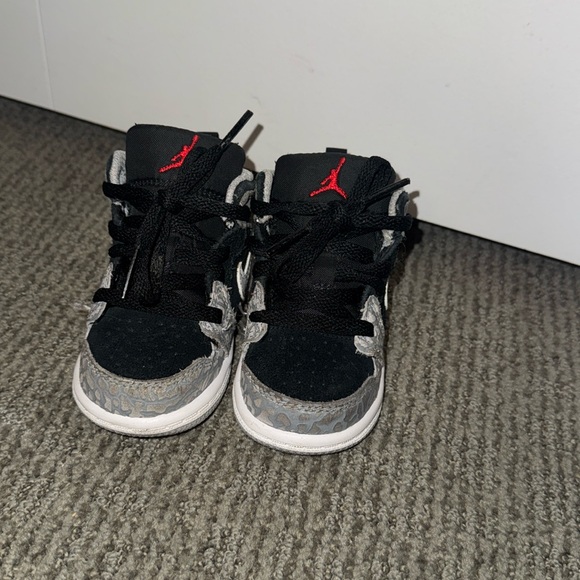 Black,Grey,White and Red Toddler Air Jordans - Picture 2 of 4